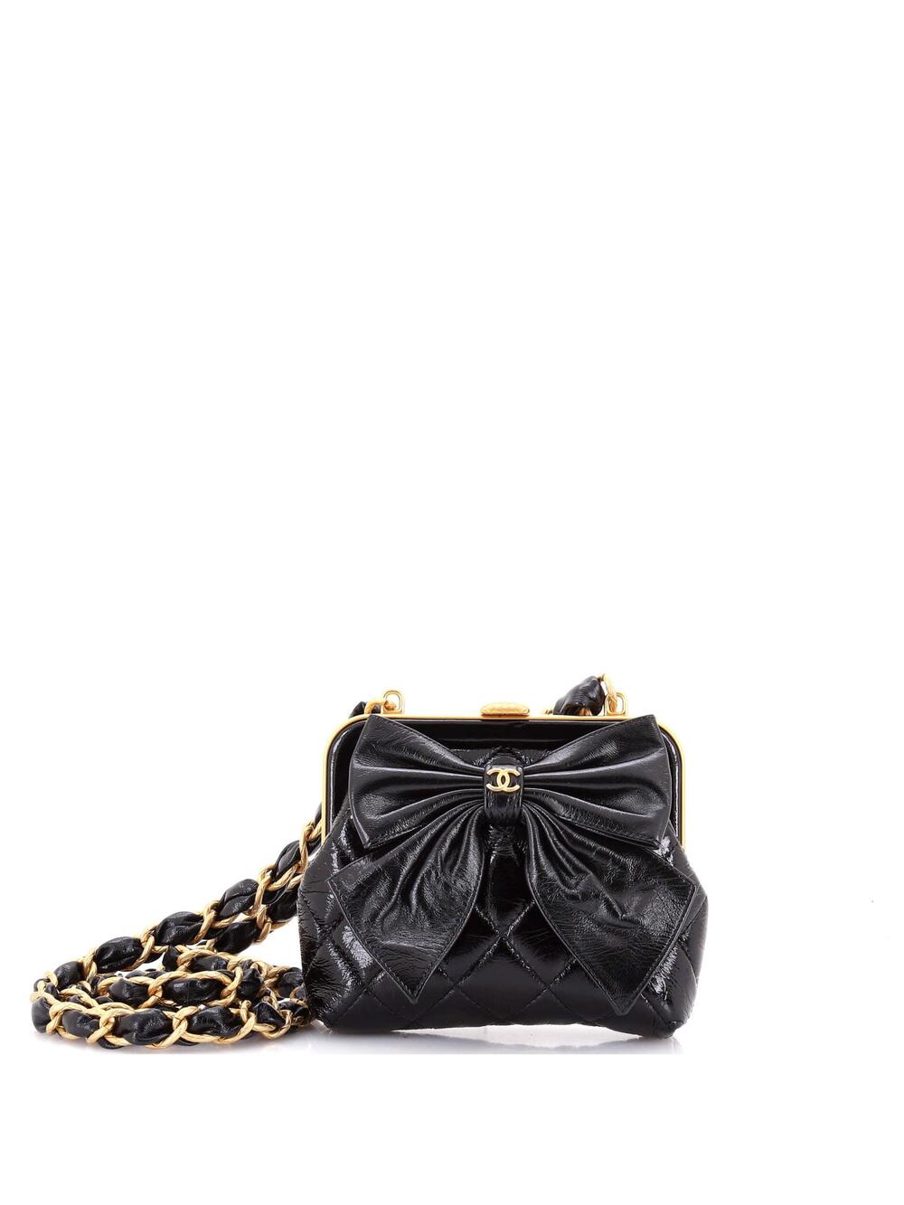 Chanel Bow Frame Clutch With Chain #243636C39B